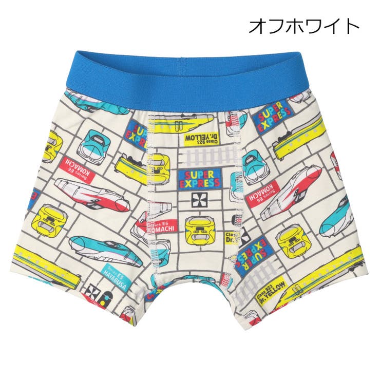 オフホワイト | JR新幹線電車柄ボクサーパンツ | こどもの森e-shop