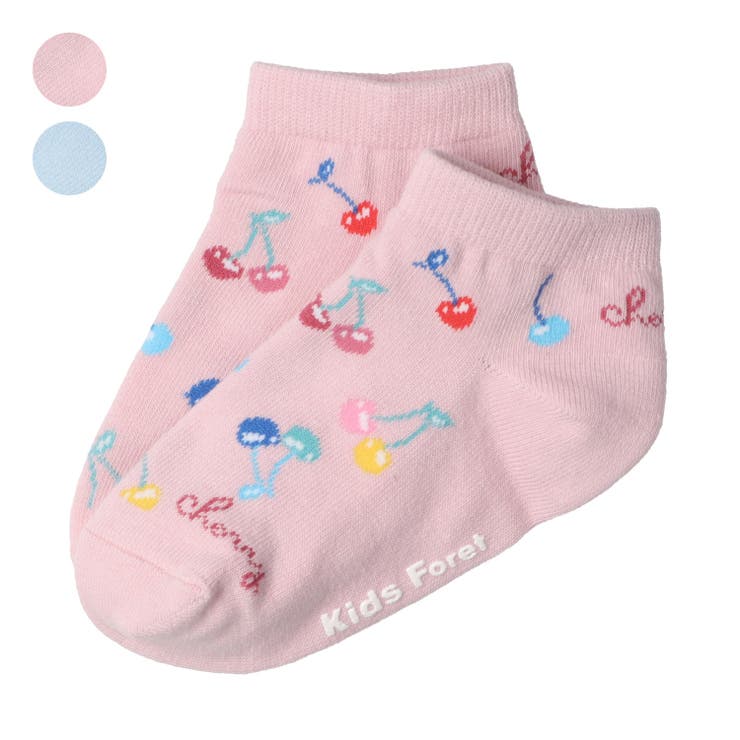 チェリー柄アンクルソックス・靴下 | こどもの森e-shop | 詳細画像1 