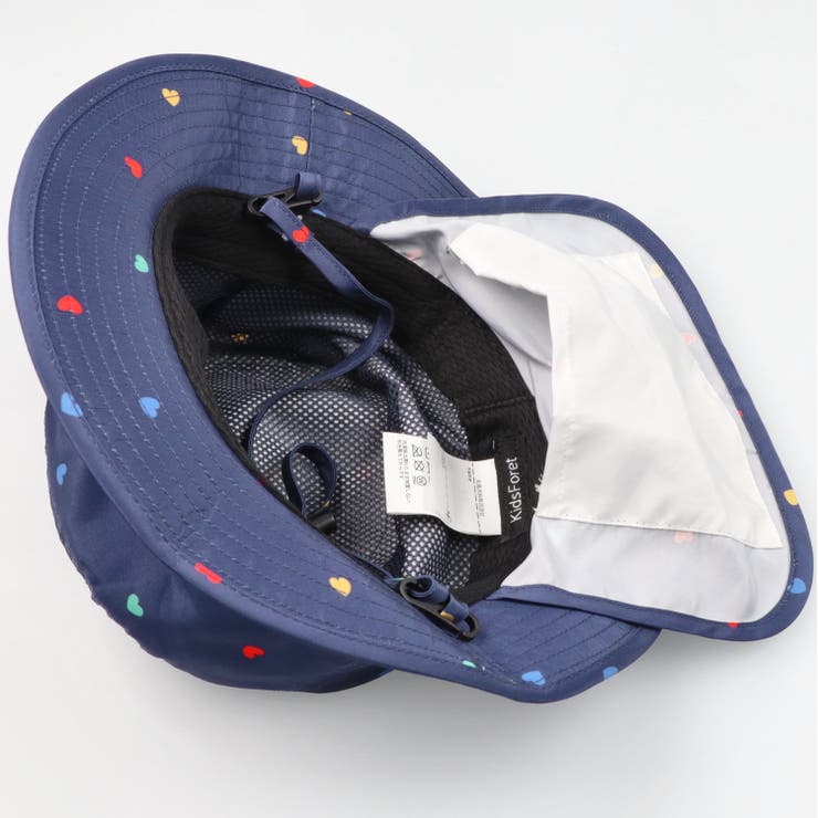 子供服KidsForet(キッズフォーレ)ハート柄撥水ハット・帽子50cm～56cmB4542