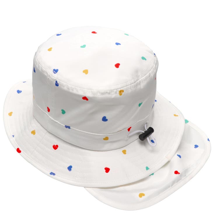 子供服KidsForet(キッズフォーレ)ハート柄撥水ハット・帽子50cm～56cmB4542