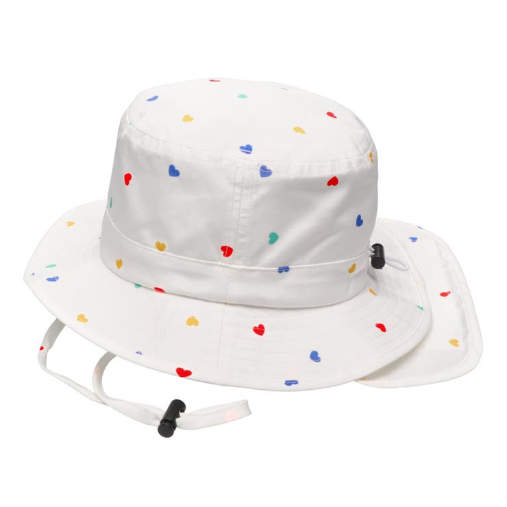 子供服KidsForet(キッズフォーレ)ハート柄撥水ハット・帽子50cm～56cmB4542