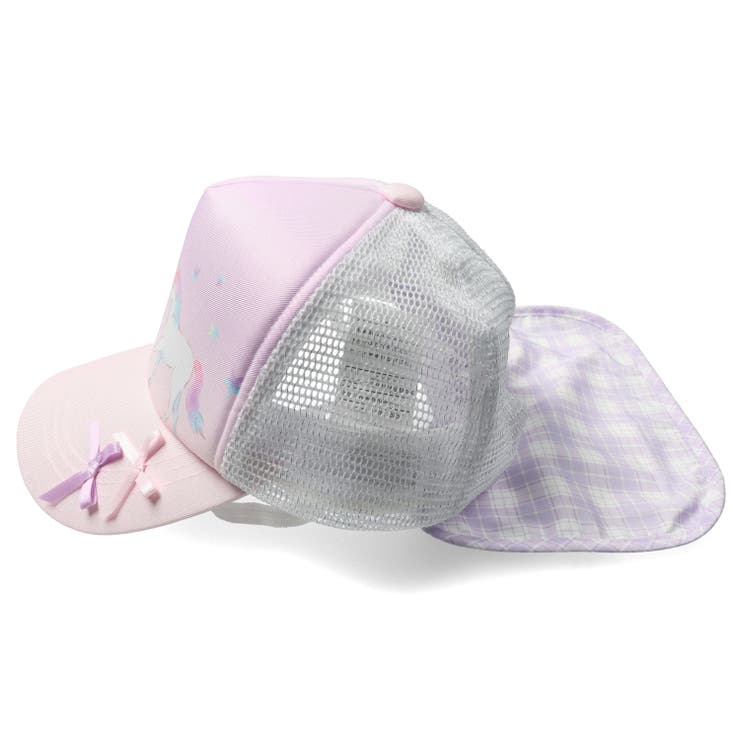 子供服KidsForet(キッズフォーレ)日除け付きユニコーンメッシュキャップ52cm～56cmB4543