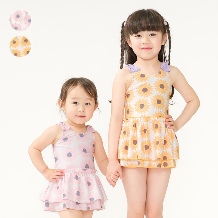ひまわり総柄スイムワンピース・水着 | こどもの森e-shop | 詳細画像1 