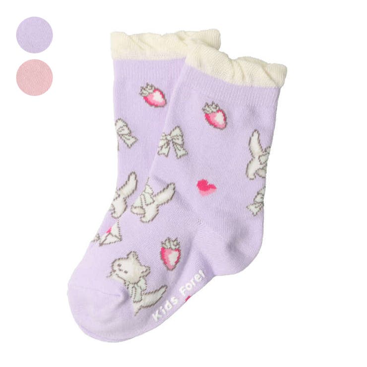 ねこ柄クルーソックス・靴下 | こどもの森e-shop | 詳細画像1 