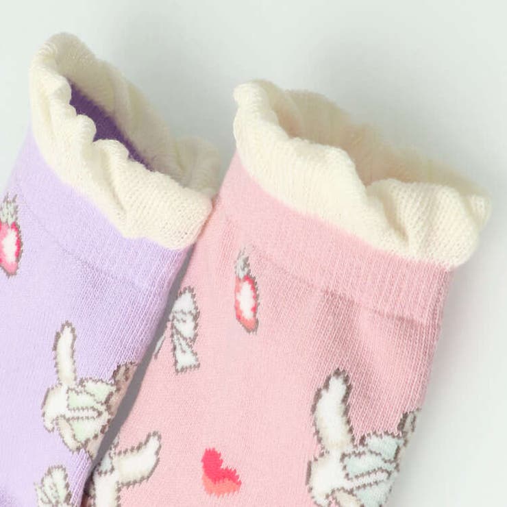 【子供服】KidsForet(キッズフォーレ)ねこ柄クルーソックス・靴下11cm～20cmB51303