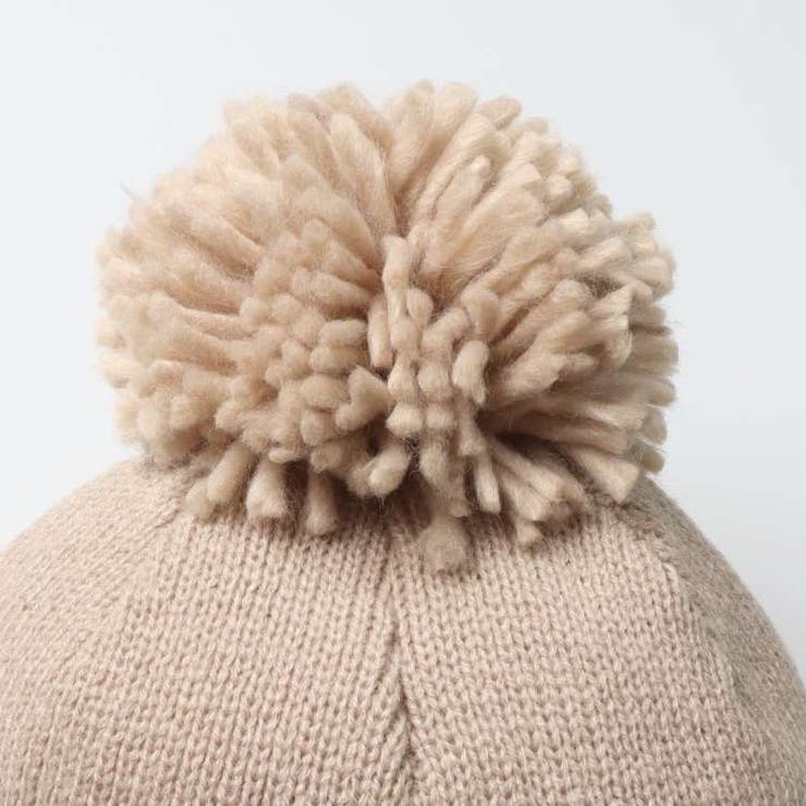 子供服KidsForet(キッズフォーレ)ふわふわ耳付アクリルニット帽・帽子49cm～56cmB5341