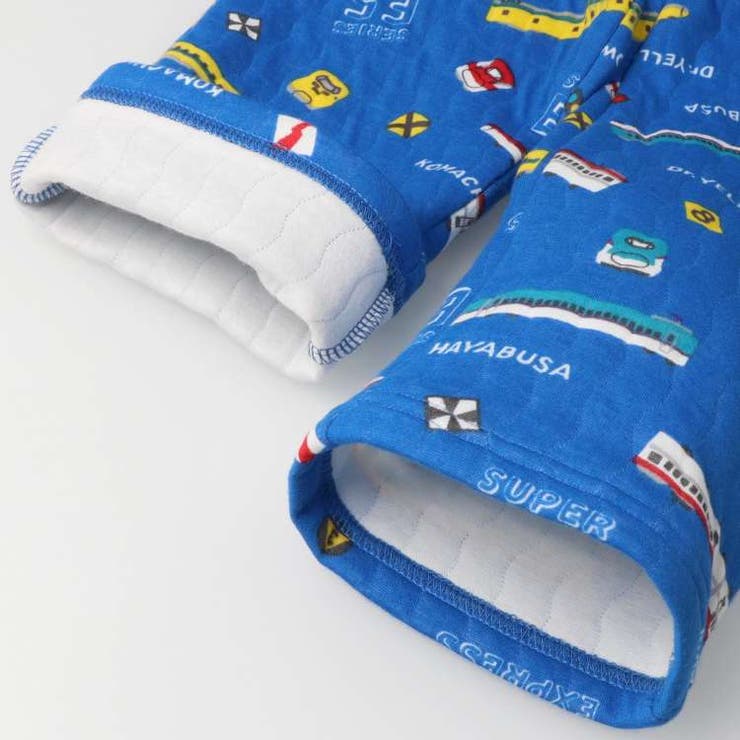 JR新幹線電車総柄長袖キルトパジャマ 90cm～140cm B53785 | こどもの森e-shop | 詳細画像9 