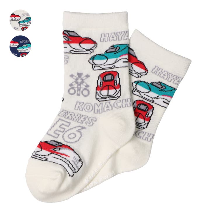 ＪＲ新幹線電車総柄クルーソックス | こどもの森e-shop | 詳細画像1 