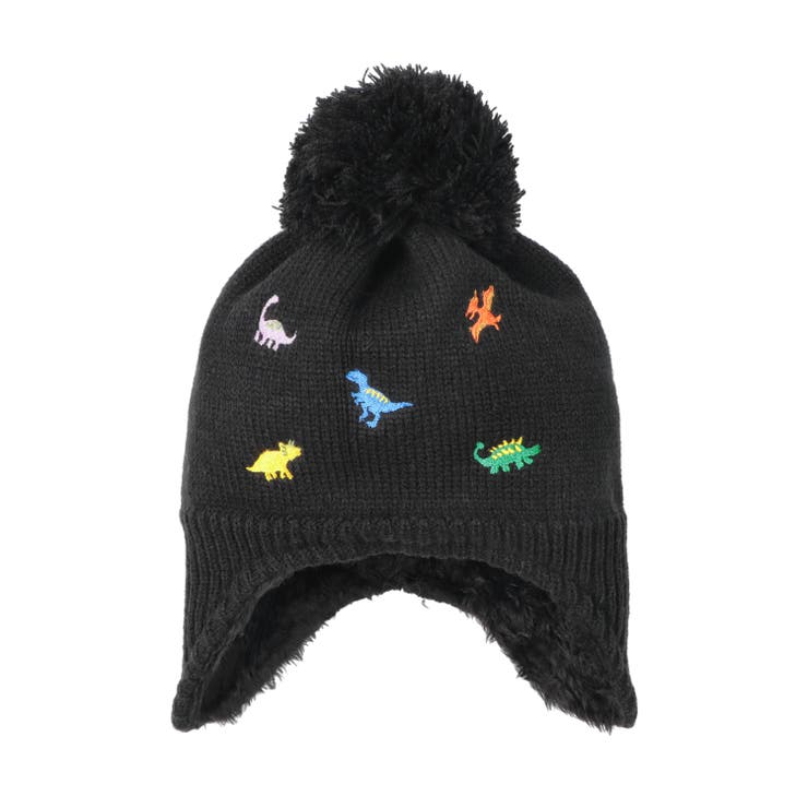 恐竜刺繍ニット帽・帽子[品番：MTIK0012173]｜こどもの森e-shop