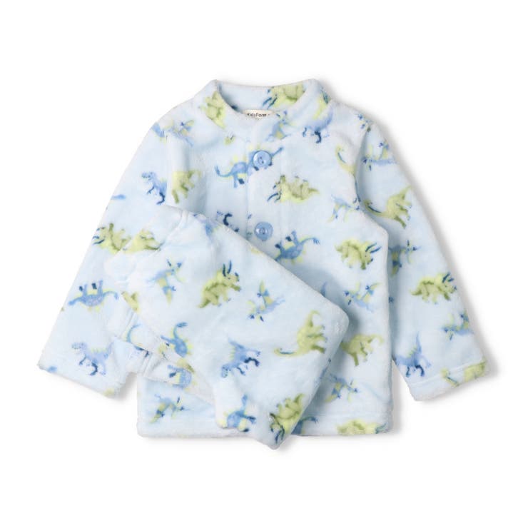 ブルー | 恐竜柄ボアパジャマ | こどもの森e-shop