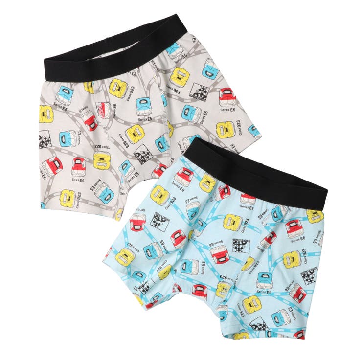 子供服KidsForet(キッズフォーレ)ＪＲ新幹線電車総柄ボクサーパンツ・下着100cm～130cmB5579