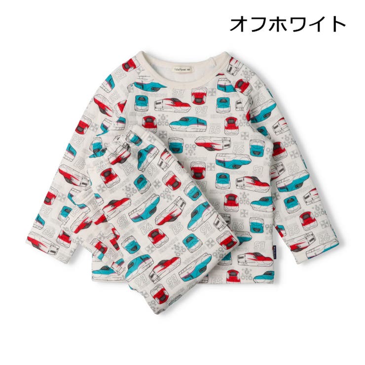 子供服KidsForet(キッズフォーレ)ＪＲ新幹線電車総柄キルトパジャマ90cm～140cmB5579