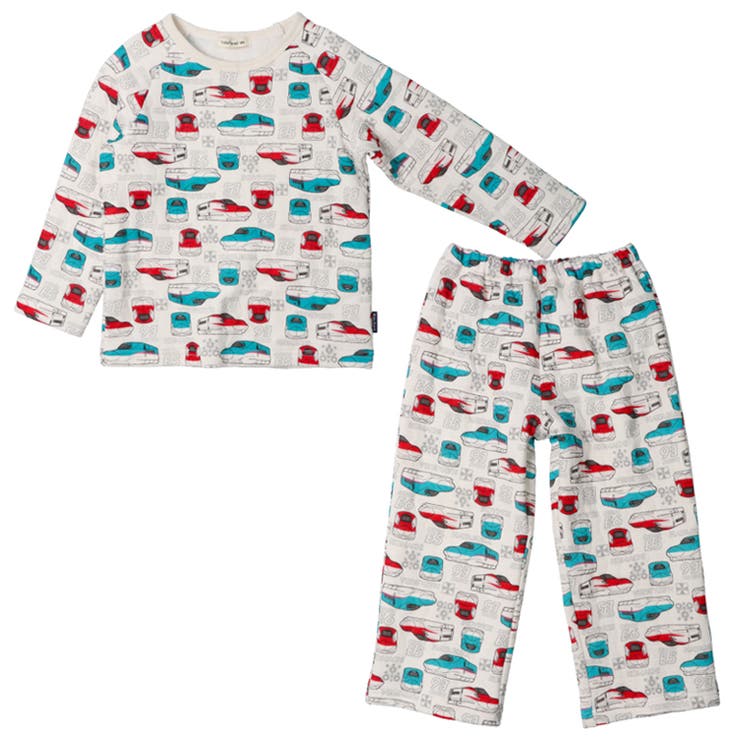 子供服KidsForet(キッズフォーレ)ＪＲ新幹線電車総柄キルトパジャマ90cm～140cmB5579