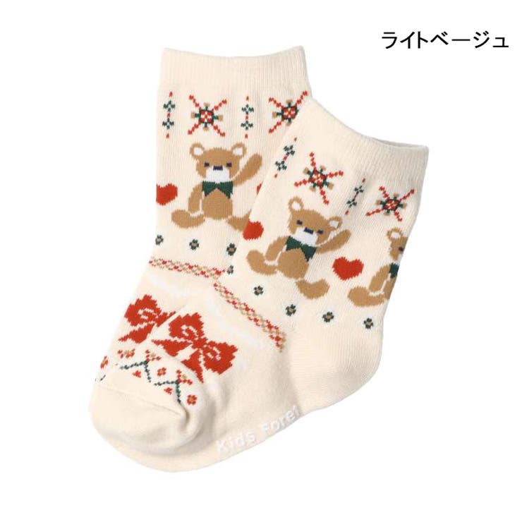 くま・プードル柄クルーソックス 14cm～20cm B63301 | こどもの森e-shop | 詳細画像5 