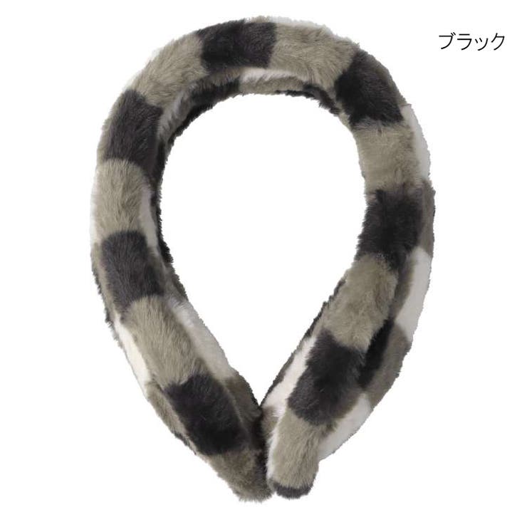 ふわふわチェック柄フェイクファーイヤーマフ FREE B63811 | こどもの森e-shop | 詳細画像2 