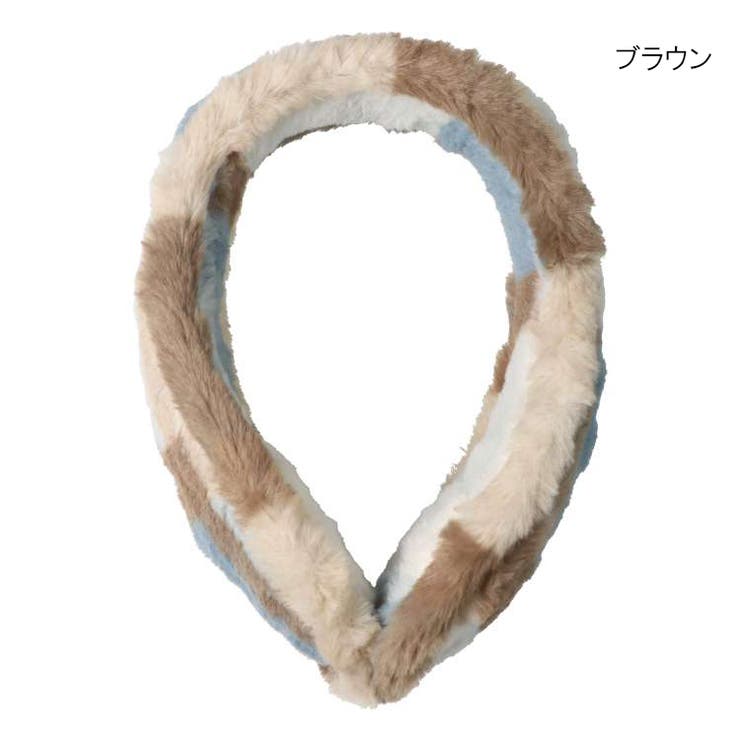 ふわふわチェック柄フェイクファーイヤーマフ FREE B63811 | こどもの森e-shop | 詳細画像3 