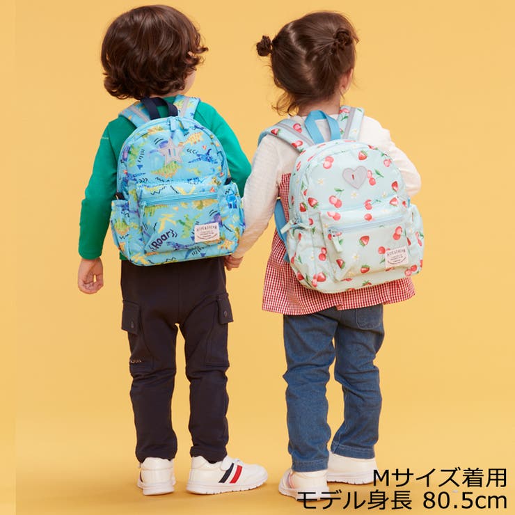 【新品未使用希少品】familiar✖️甲南女子学園　ポーチ ユニコーン・苺総柄撥水ボンディングリュック[品番：MTIK0004866