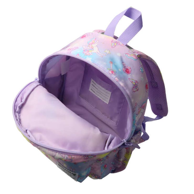 【新品未使用希少品】familiar✖️甲南女子学園　ポーチ ユニコーン・苺総柄撥水ボンディングリュック[品番：MTIK0004866