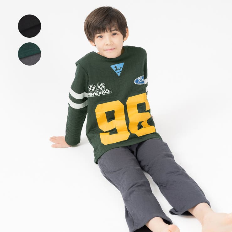 【WEB限定】ロゴプリントキルト長袖パジャマ | こどもの森e-shop | 詳細画像1 