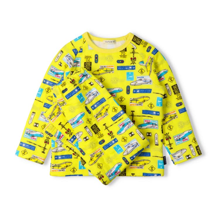 イエロー | 【ネット限定】JR新幹線電車総柄キルトパジャマ | こどもの森e-shop