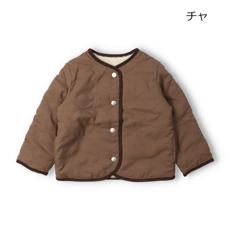 チャ | ボアリバーシブルジャケット | こどもの森e-shop
