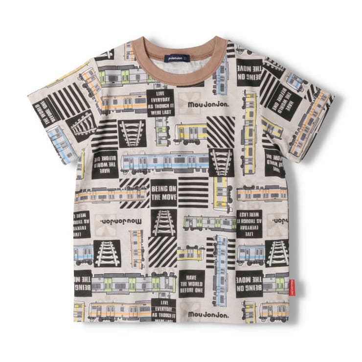 moujonjon 日本製JR在来線電車総柄半袖Ｔシャツ 90cm | こどもの森e-shop | 詳細画像3 