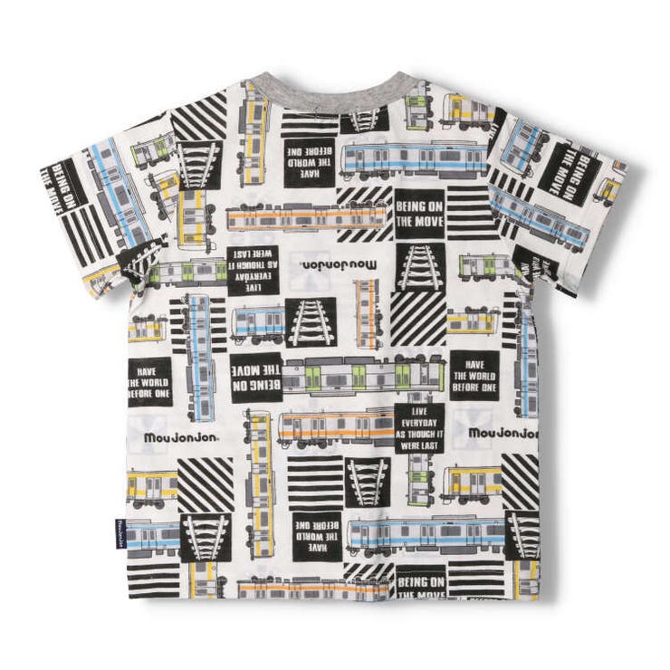 moujonjon 日本製JR在来線電車総柄半袖Ｔシャツ 90cm | こどもの森e-shop | 詳細画像4 