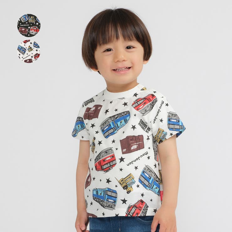 JR貨物電車総柄半袖Ｔシャツ | こどもの森e-shop | 詳細画像1 