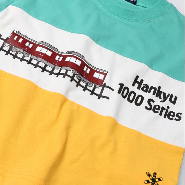 日本製 阪急電車3段切替半袖Tシャツ 90cm～130cm F32803