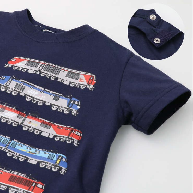 【子供服】moujonjon(ムージョンジョン)日本製JR貨物電車大集合半袖Tシャツ90cm～130cmF32812