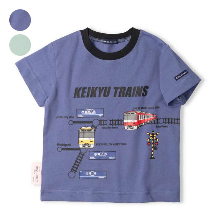 moujonjon 京急電鉄電車路線図半袖Tシャツ 90cm～130cm[品番 