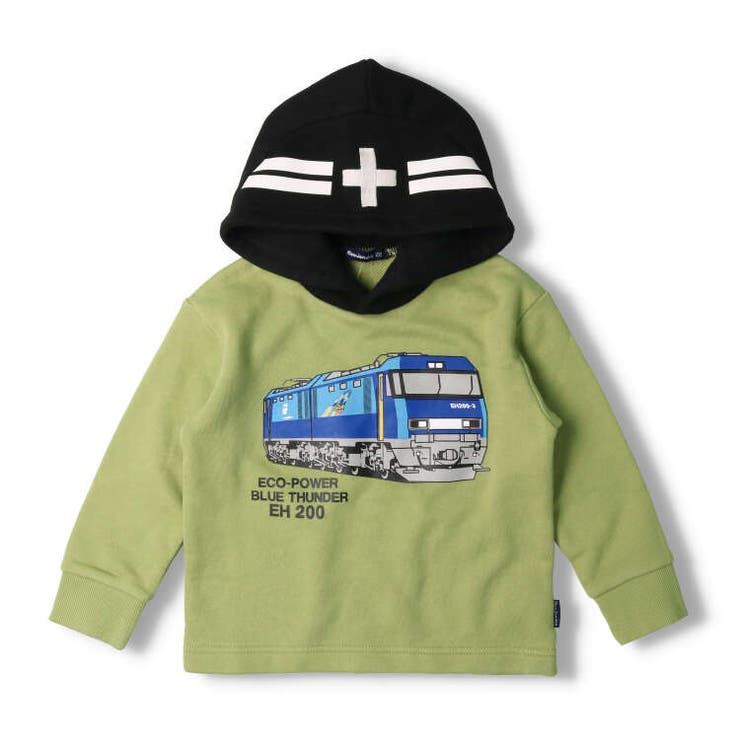 ブルーサンダー貨物電車裏毛パーカー | こどもの森e-shop | 詳細画像2 