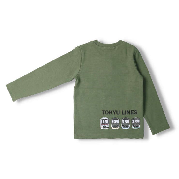 【子供服】moujonjon(ムージョンジョン)日本製東急電鉄電車プリントＴシャツ100cm～130cmF50811