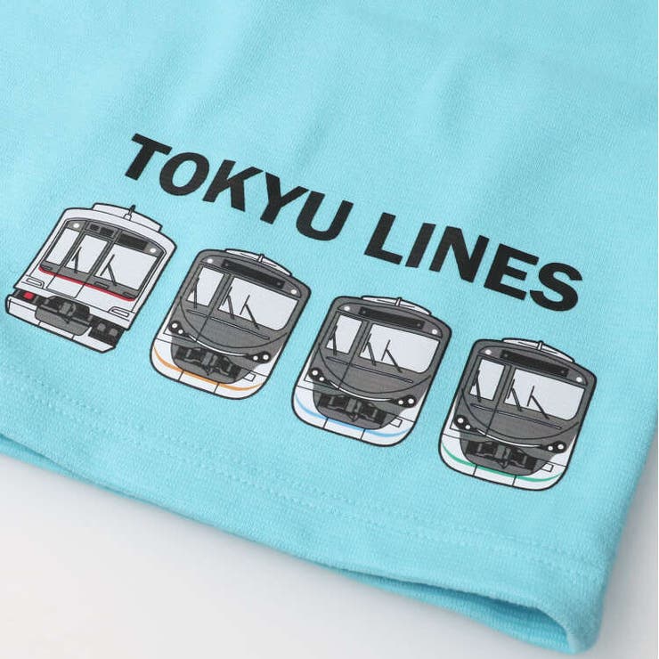 【子供服】moujonjon(ムージョンジョン)日本製東急電鉄電車プリントＴシャツ100cm～130cmF50811