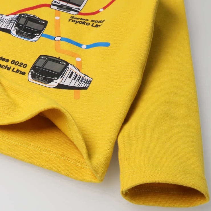日本製東急電鉄路線図電車プリント長袖Ｔシャツ・ロンT | こどもの森e-shop | 詳細画像8 