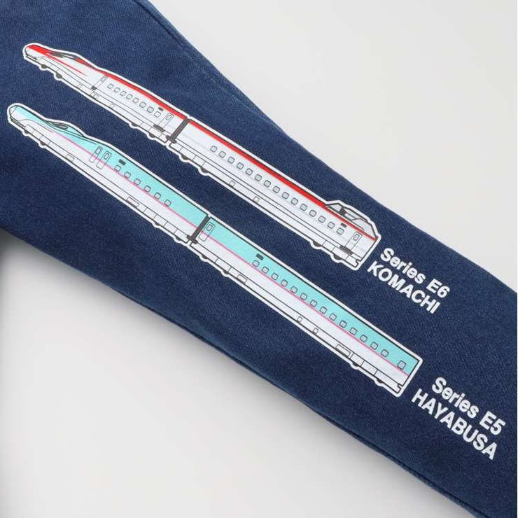 子供服moujonjon(ムージョンジョン)新幹線電車プリントデニムニットパンツ80cm～140cmF5300