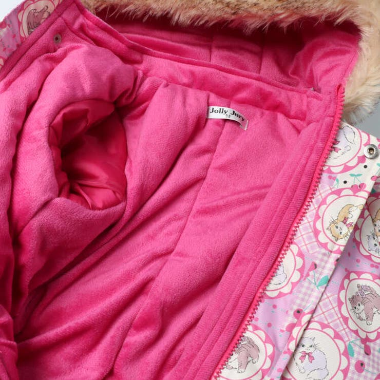 ピンクの猫様 2点まとめ BERKLEY✖︎ロロピアーナ ジャケット チェック ねこチェリー柄スノーコンビ・ジャンプスーツ[品番：MTIK0010401