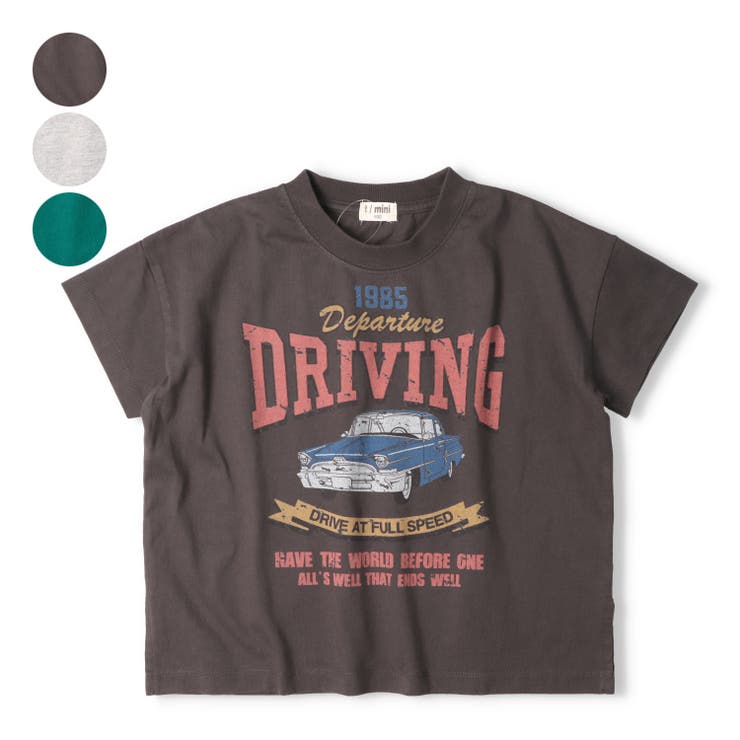 車ロゴかすれプリントＴシャツ | こどもの森e-shop | 詳細画像1 