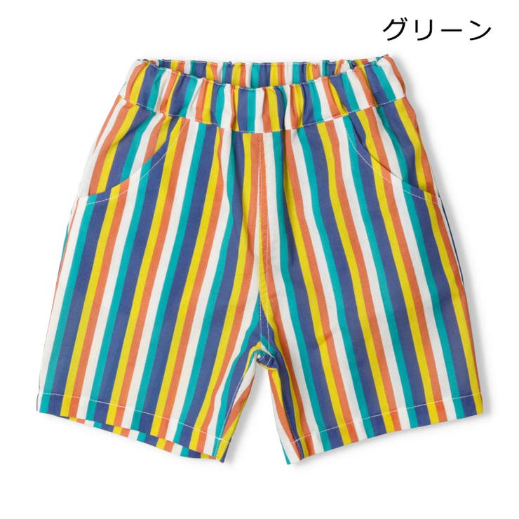 子供服t/mini(ターカーミニ)ストライプ柄ブロード４分丈ハーフパンツ80cm～130cmK3513