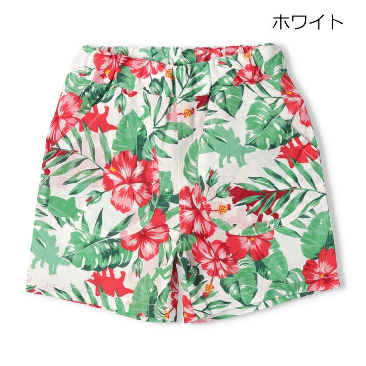 ホワイト | ボタニカル柄ハーフパンツ | こどもの森e-shop