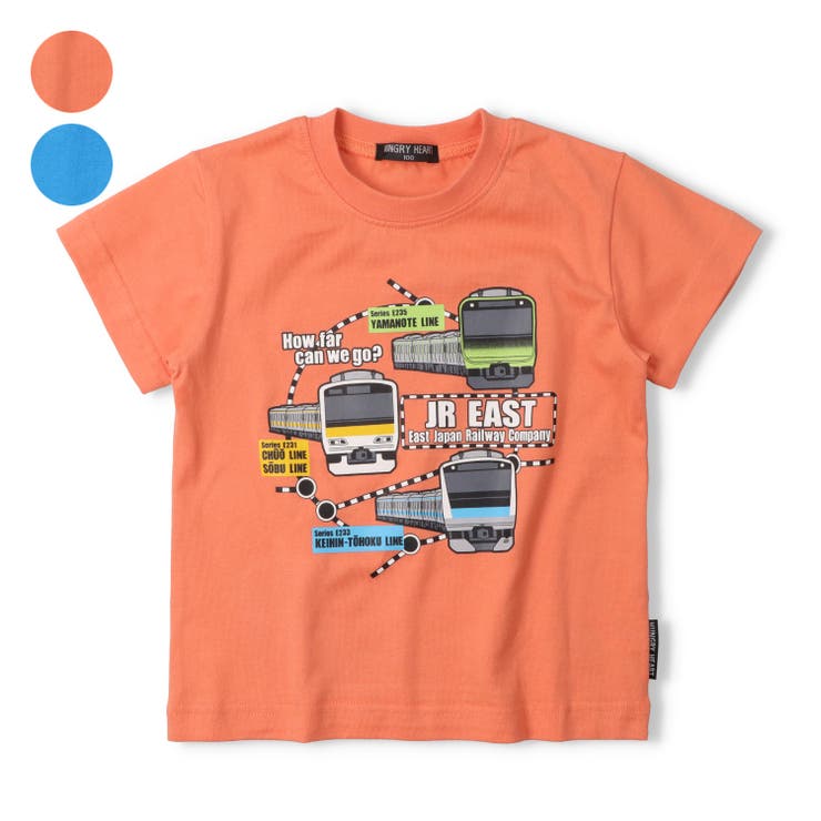 JR在来線電車路線図風プリントＴシャツ | こどもの森e-shop | 詳細画像1 