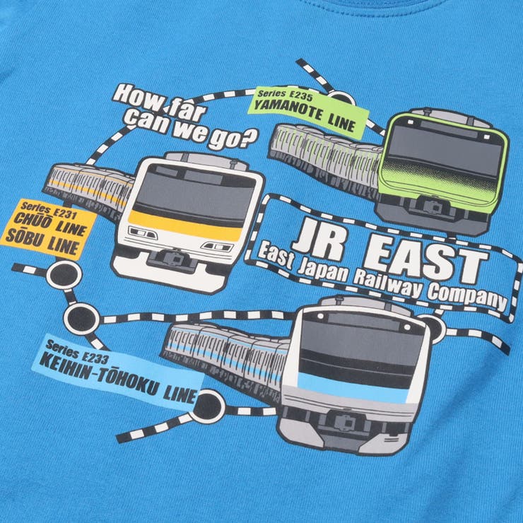 JR在来線電車路線図風プリントＴシャツ | こどもの森e-shop | 詳細画像4 