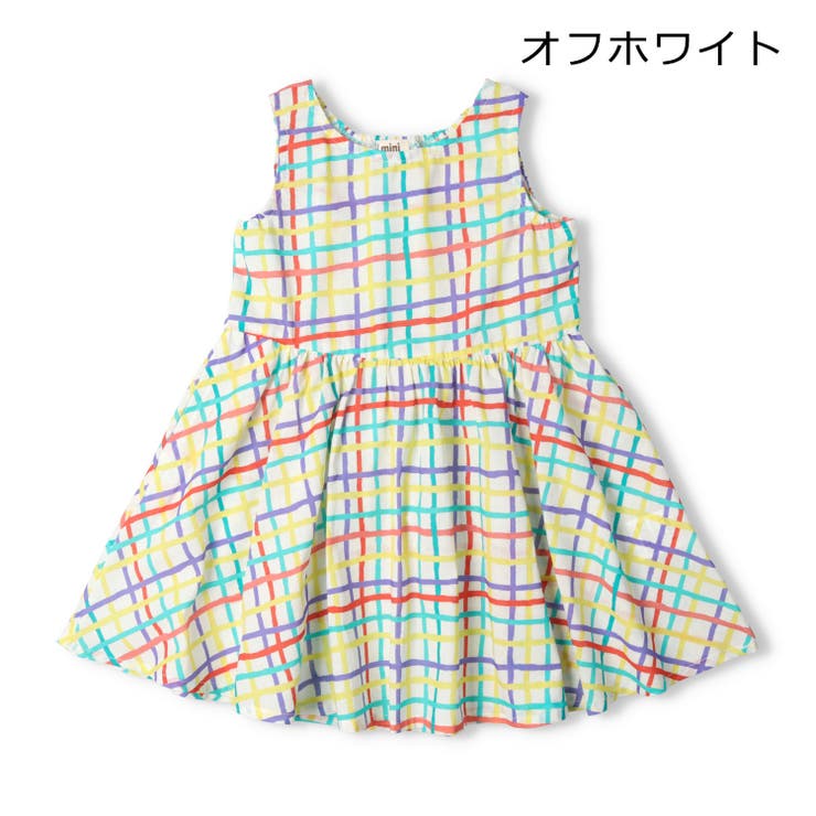 子供服t/mini(ターカーミニ)チェック柄ノースリーブワンピース80cm～130cmK4433