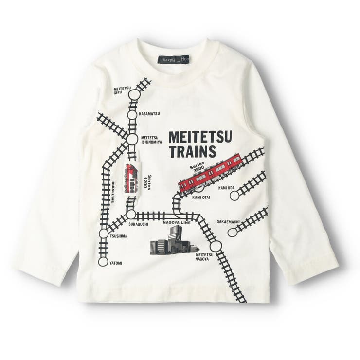 Hungry Heart 名鉄電車線路プリント長袖Ｔシャツ[品番：MTIK0001107]｜こどもの森e-shop（コドモノモリイーショップ）のキッズ ファッション通販｜SHOPLIST（ショップリスト）