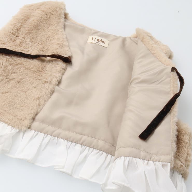 裾シフォンフリルボアベスト | こどもの森e-shop | 詳細画像5 