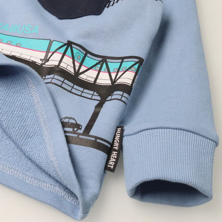 新幹線電車風景プリント裏毛トレーナー | こどもの森e-shop | 詳細画像5 