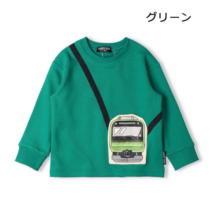 JR在来線電車ポシェット風裏毛トレーナー | こどもの森e-shop | 詳細画像2 