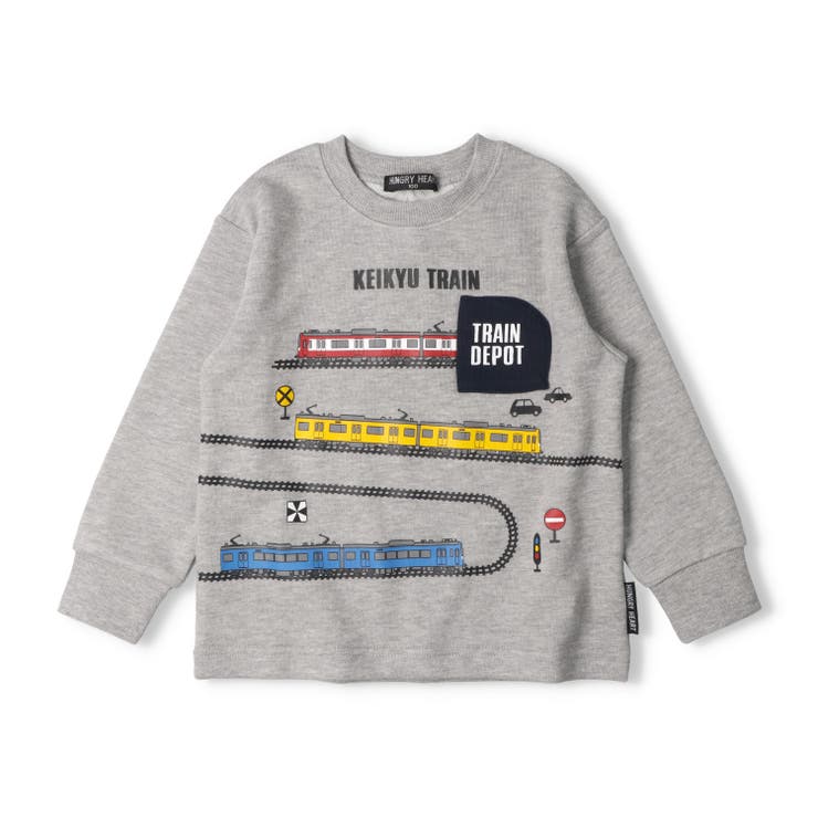 グレー | 京急電車トンネル裏毛トレーナー | こどもの森e-shop