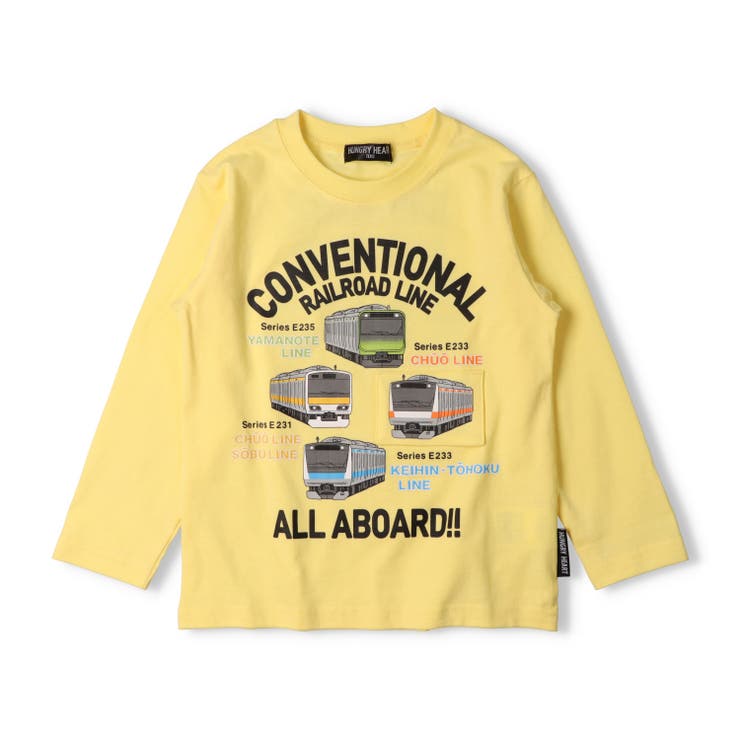 子供服HungryHeart(ハングリーハート)JR在来線電車仕掛け長袖Ｔシャツ90cm～140cmK5482
