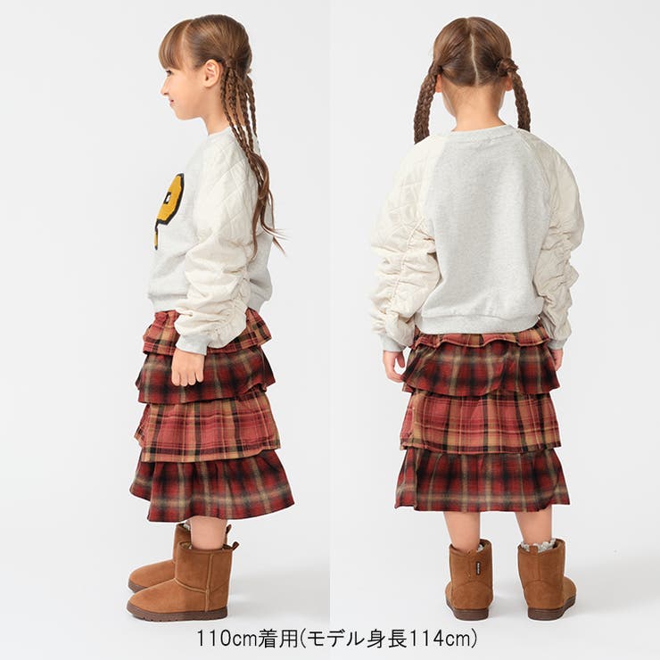 チェック柄４段フリルティアードスカート | こどもの森e-shop | 詳細画像8 